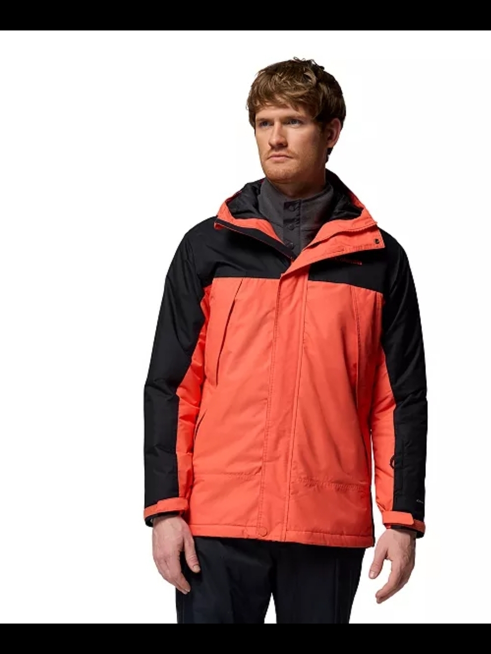 Columbia Men's Shotski Tech Ski Jacket Size 2XL Color Orange/black